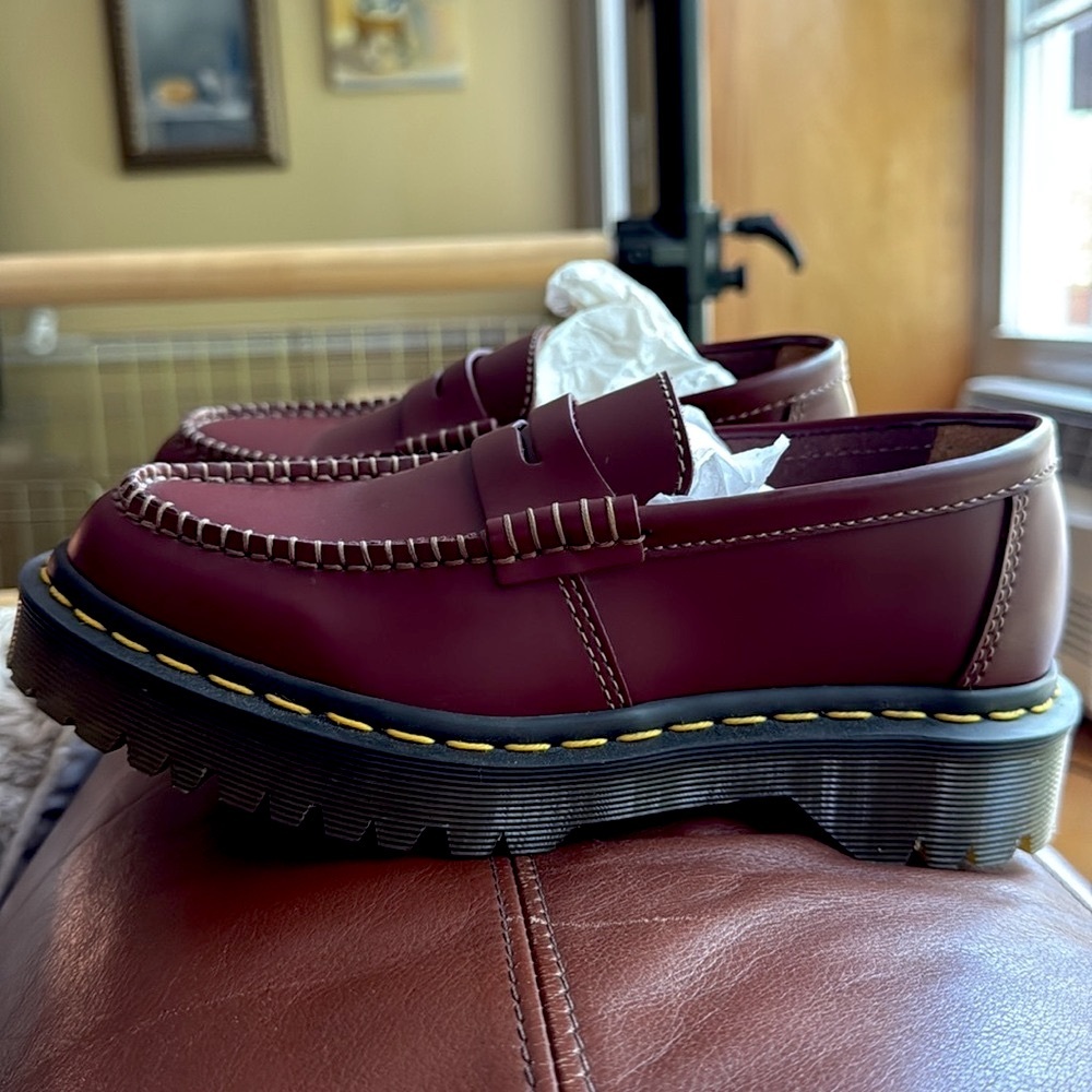 COMME DES GARÇONS + Dr. Martens Penton Bex Loafers in Cherry NWOT
